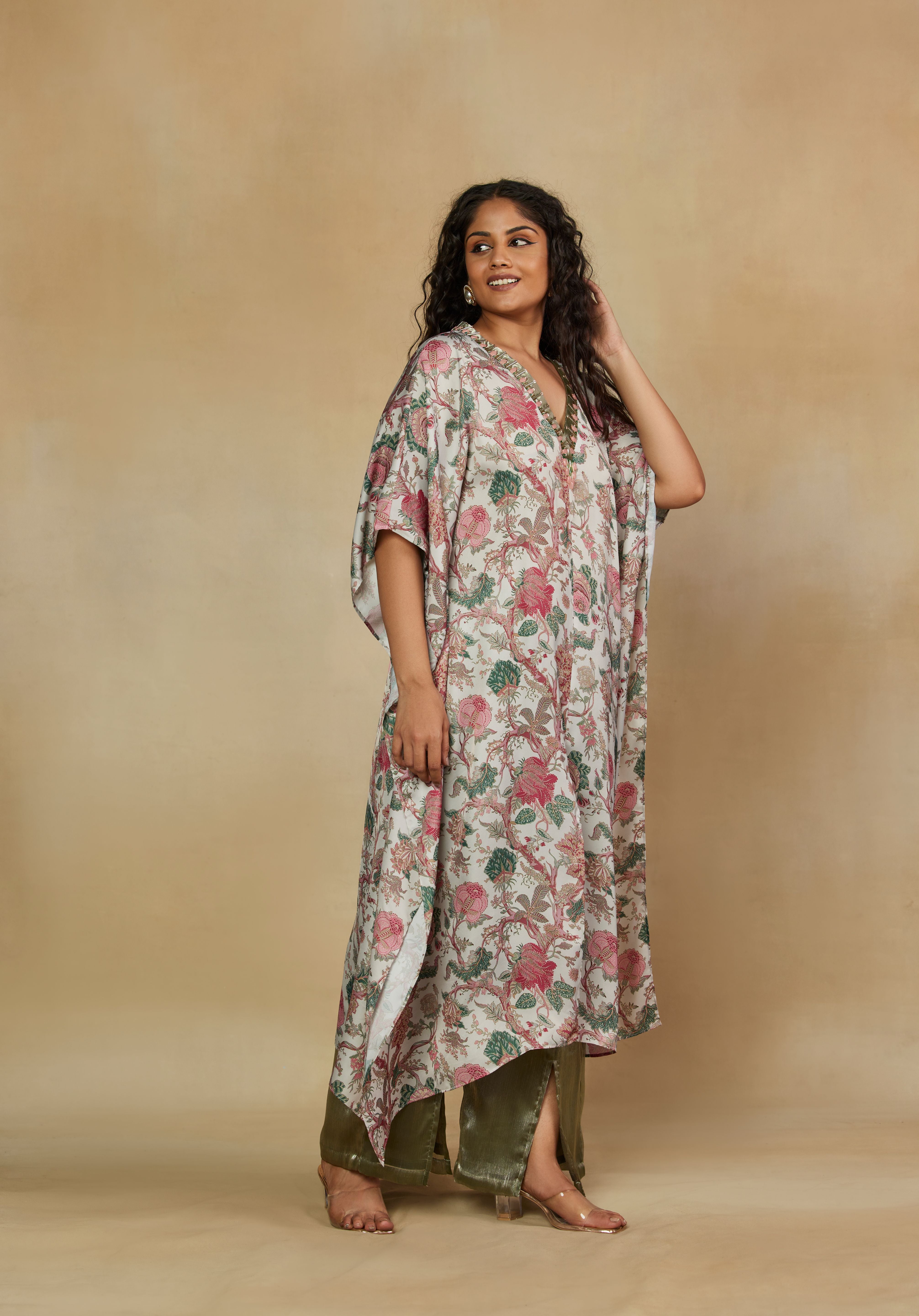 Enchanting V-Neck Printed Co-Ord Set