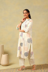 Pari Pastel Orb Print Suit Set