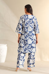 Meera Indigo Bloom Kurta Set