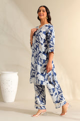 Meera Indigo Bloom Kurta Set