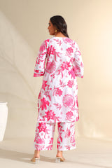 Jiya Magenta Bloom Kurta Set