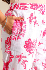 Jiya Magenta Bloom Kurta Set