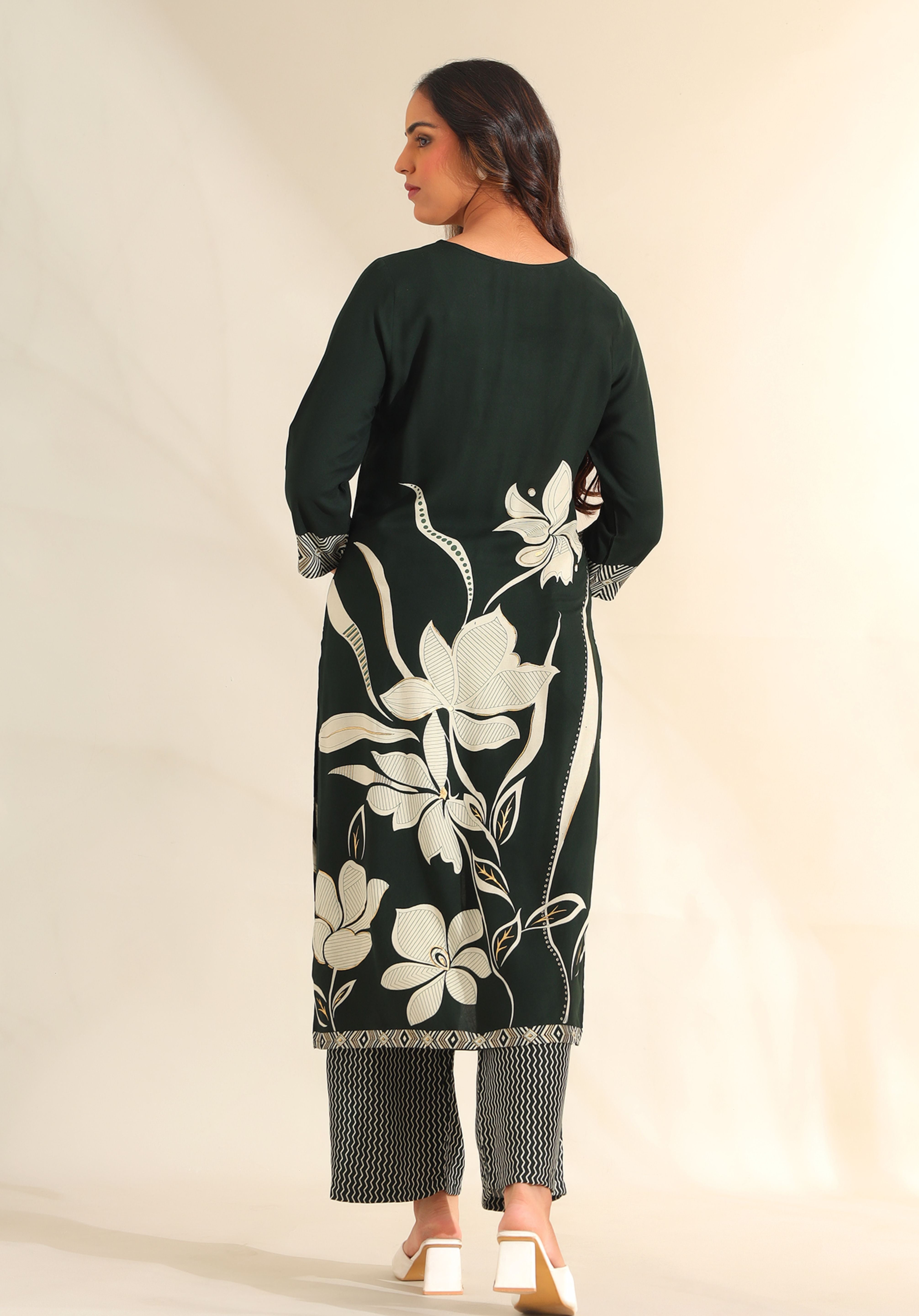 Zara Emerald Lily Kurta Set