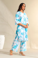 Diya Azure Floral Dream Kurta Set