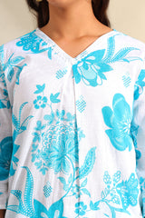 Diya Azure Floral Dream Kurta Set