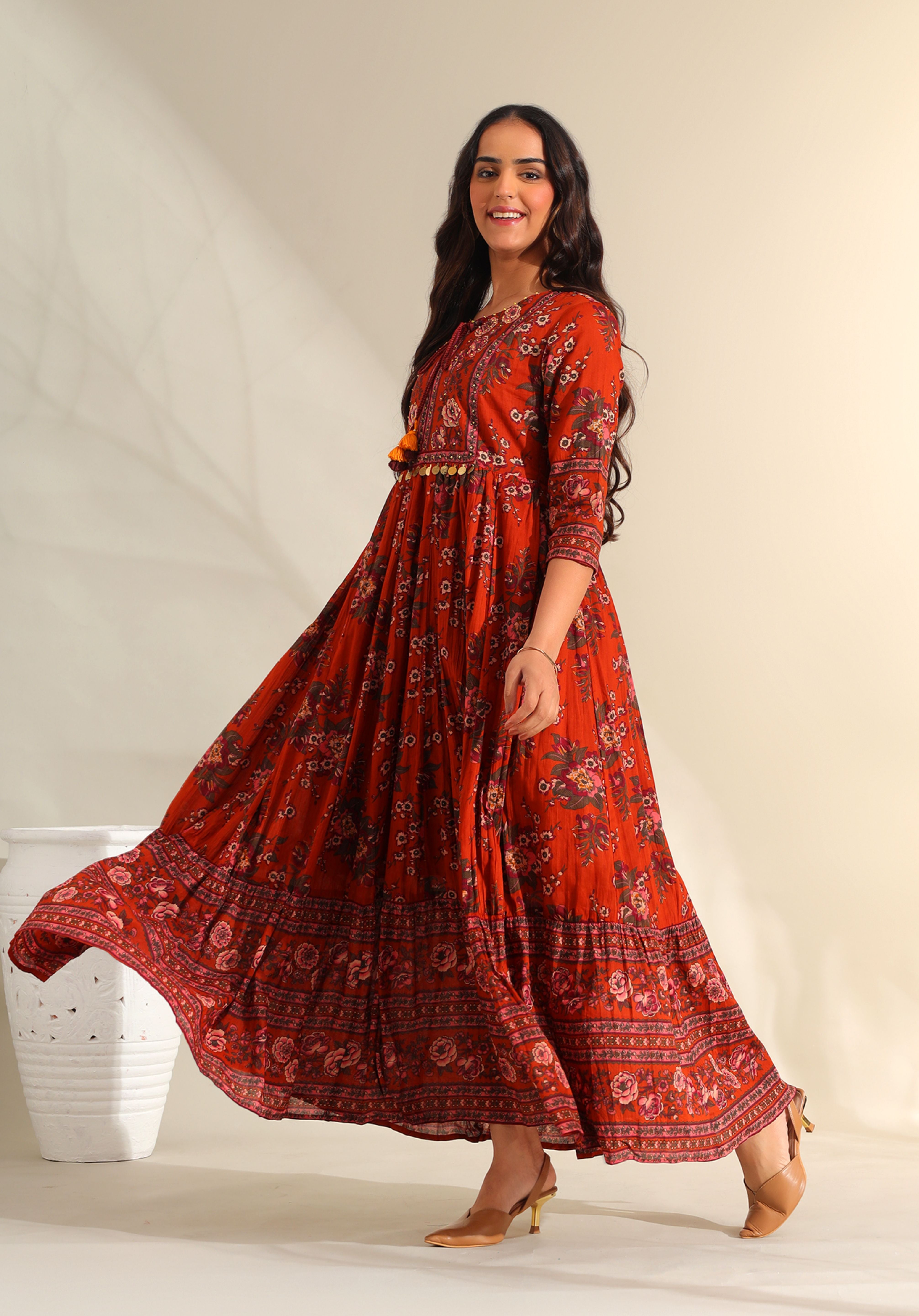 Vanya Rust Meadow Dress