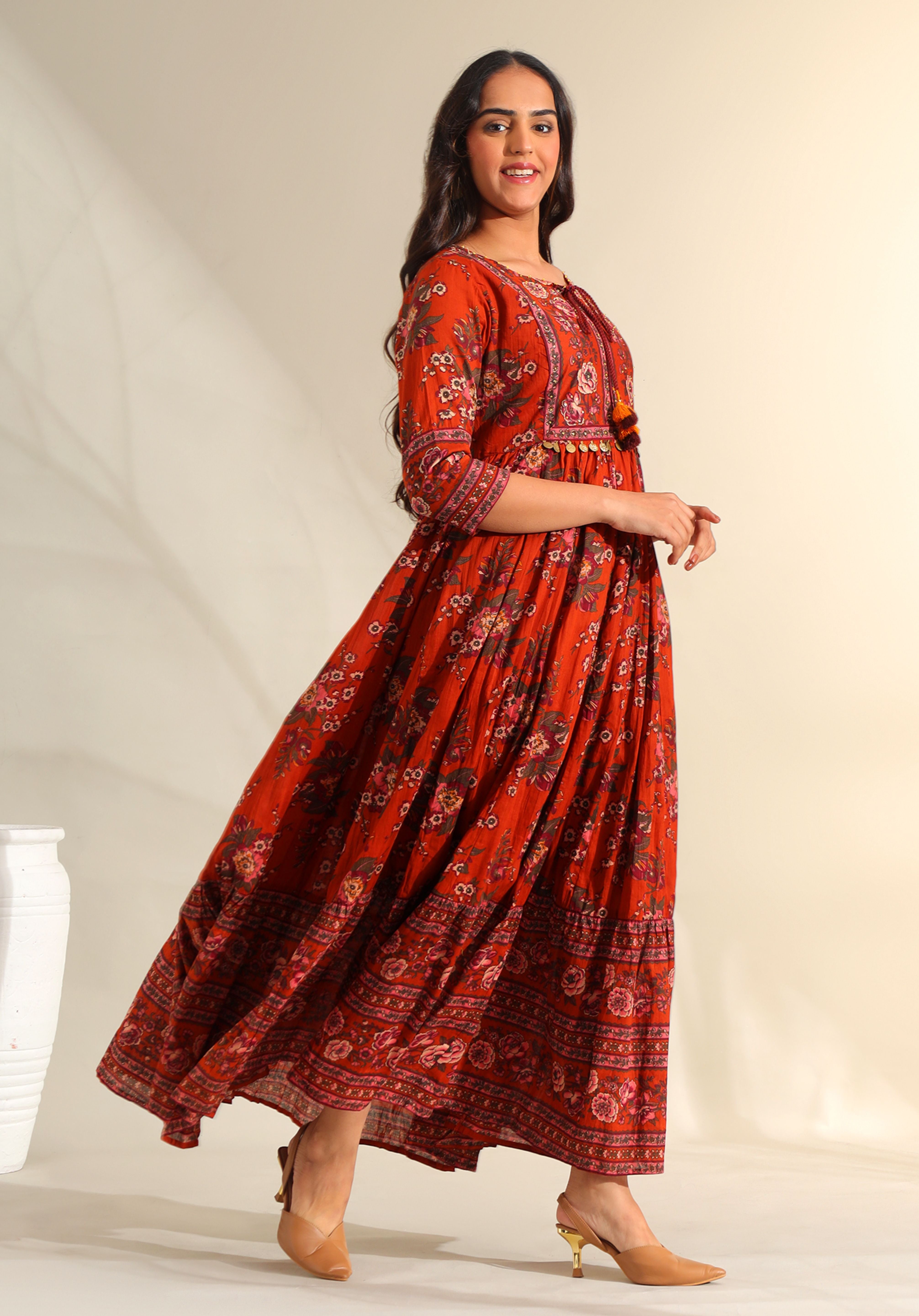 Vanya Rust Meadow Dress