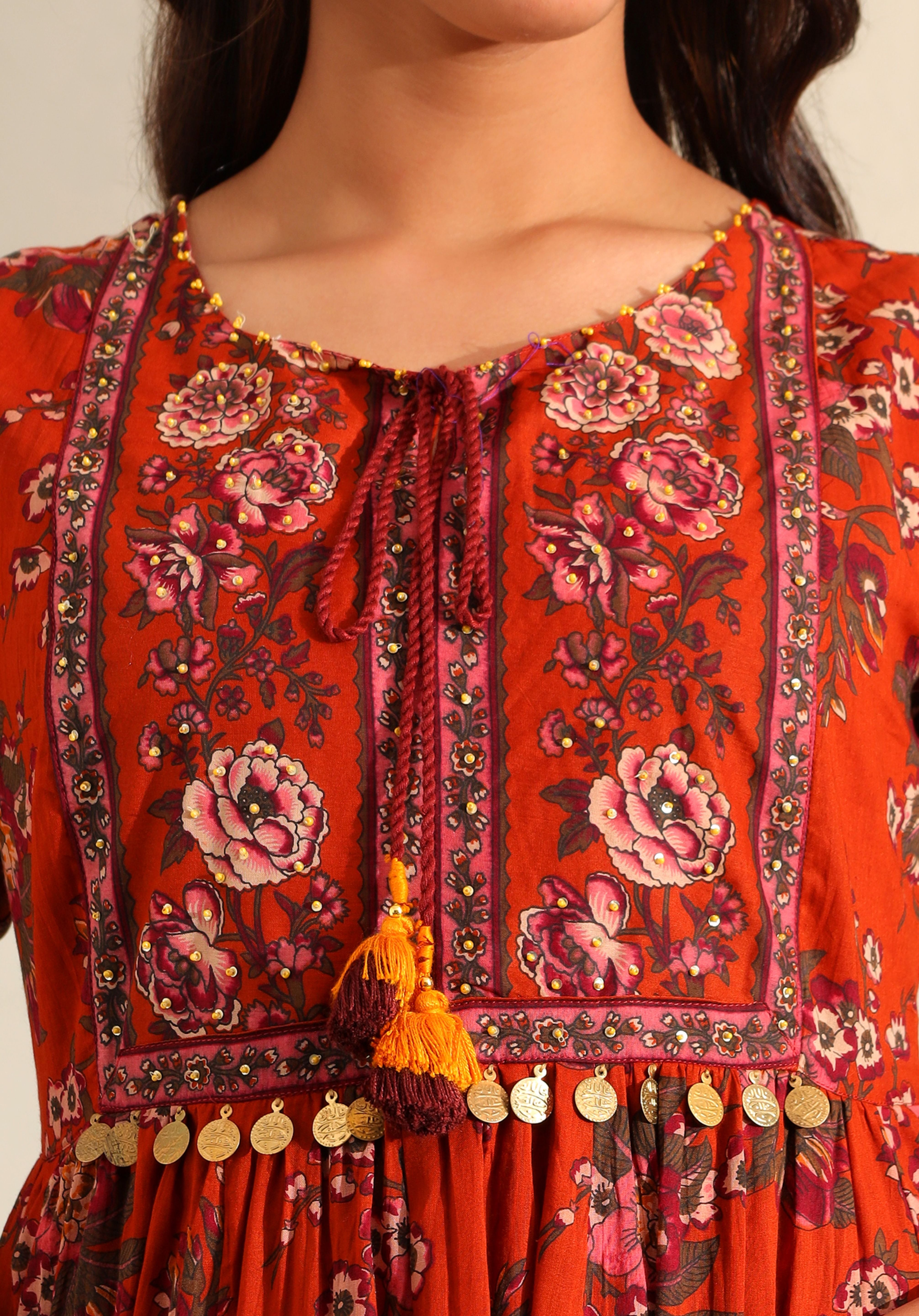 Vanya Rust Meadow Dress