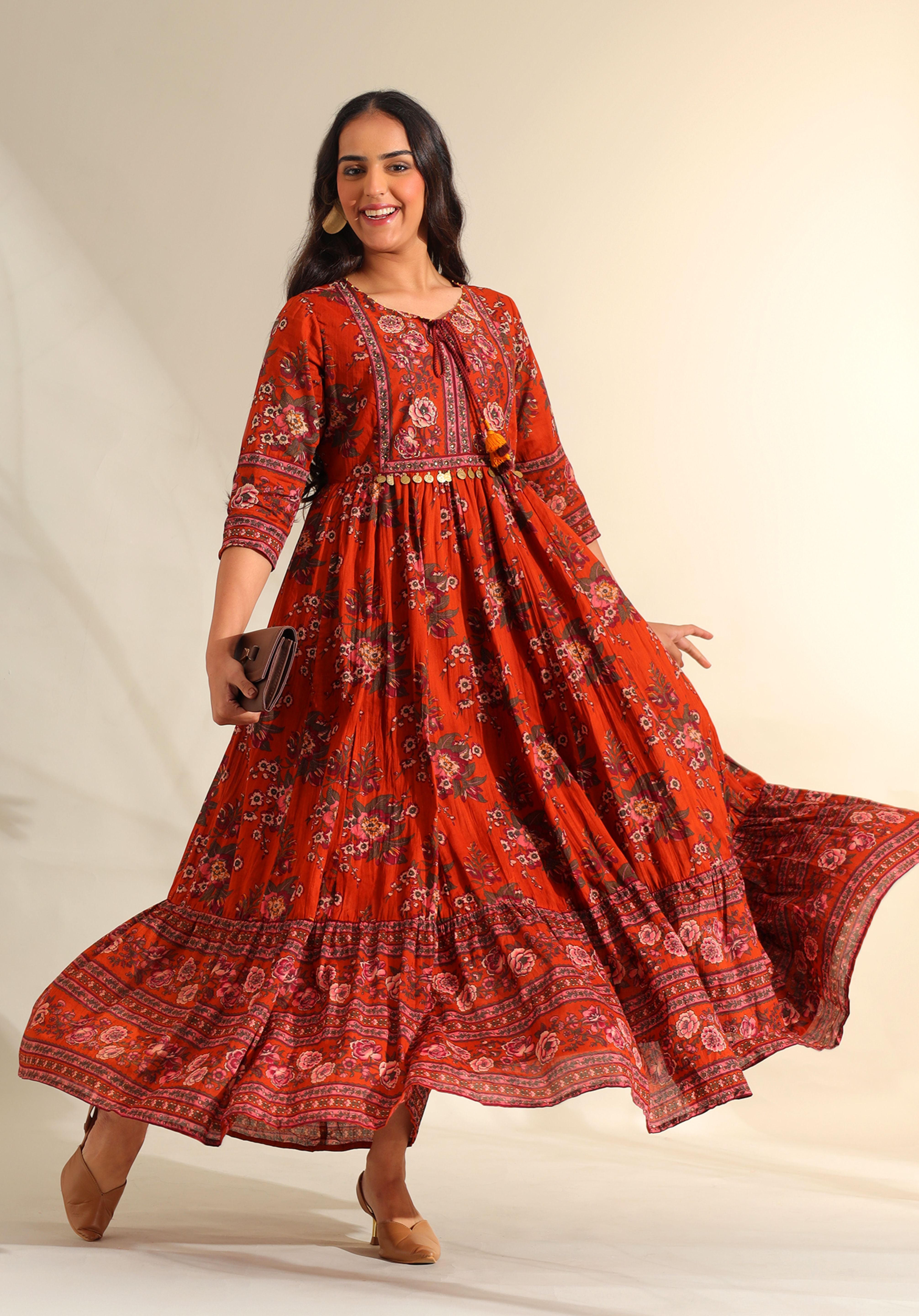 Vanya Rust Meadow Dress