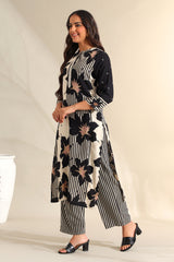 Tara Midnight Bloom Kurta Set