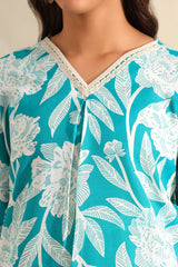 Kavya Deep Sea Floral Kurta Set