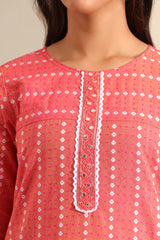 Prisha Coral Bandhani Kurta Set