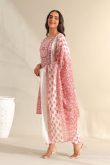 Avni Floral Booti Block Print Kurta Set
