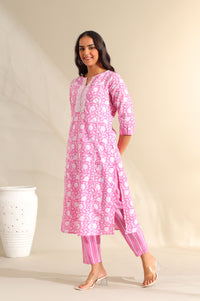 Ruhi Rose-Vine Tulip Suit Set