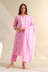 Ruhi Rose-Vine Tulip Suit Set