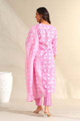 Ruhi Rose-Vine Tulip Suit Set