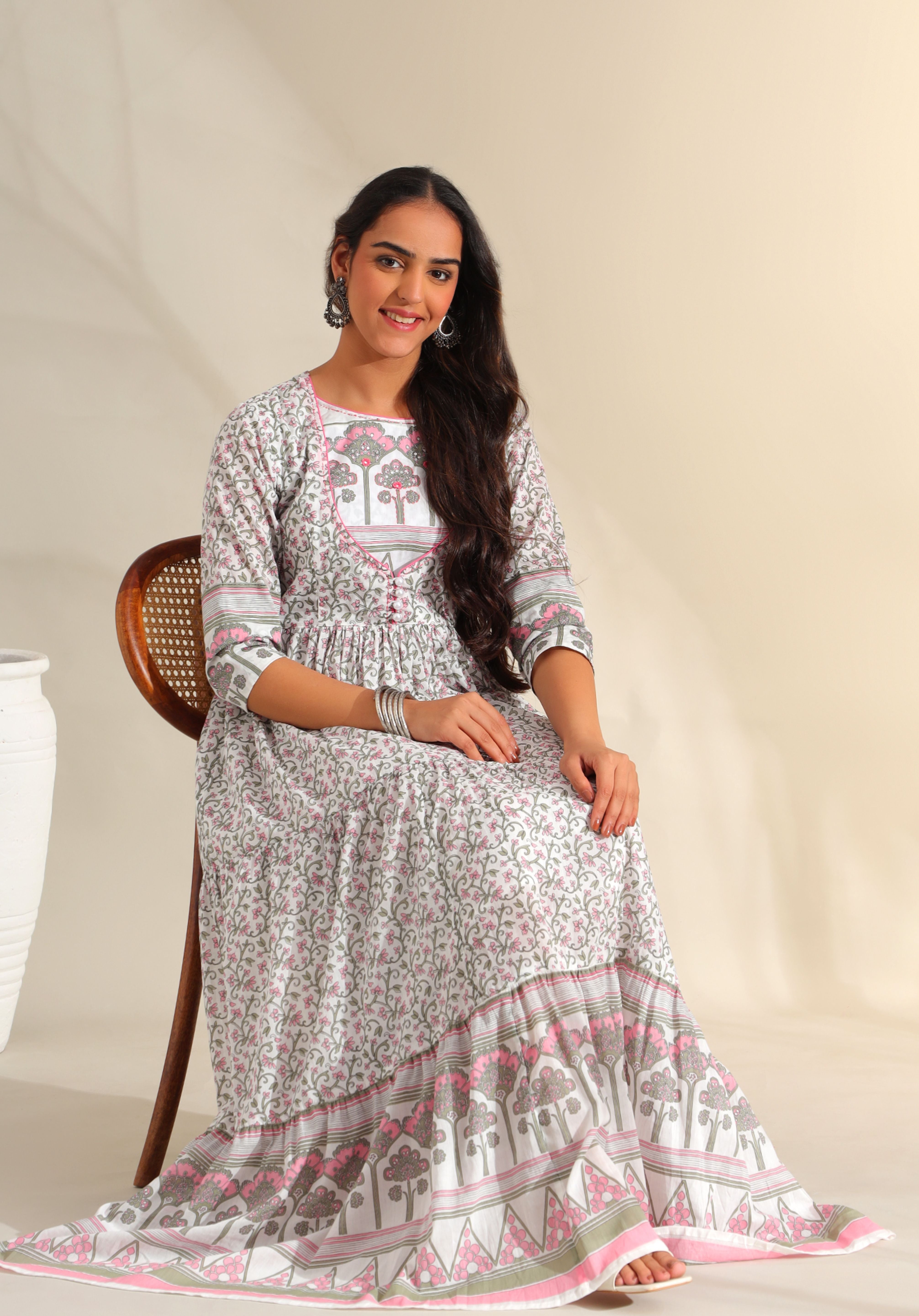 Mihika Tiered Floral Maxi Dress