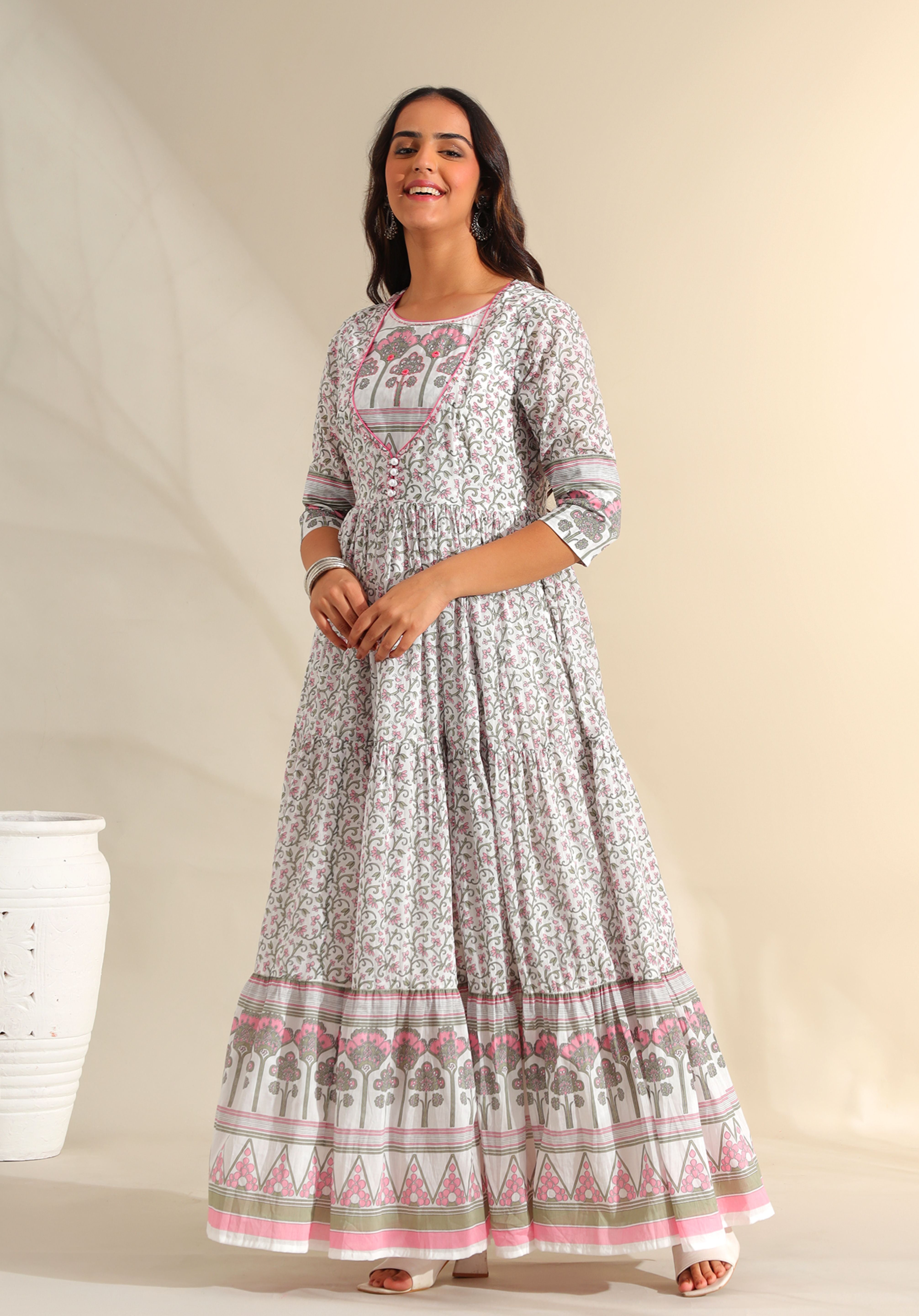 Mihika Tiered Floral Maxi Dress