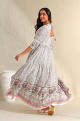 Mihika Tiered Floral Maxi Dress