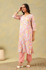 Kyra Peach Blossom Suit Set