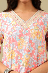 Kyra Peach Blossom Suit Set