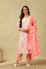 Kyra Peach Blossom Suit Set