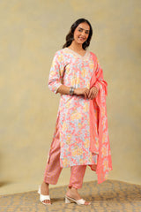 Kyra Peach Blossom Suit Set