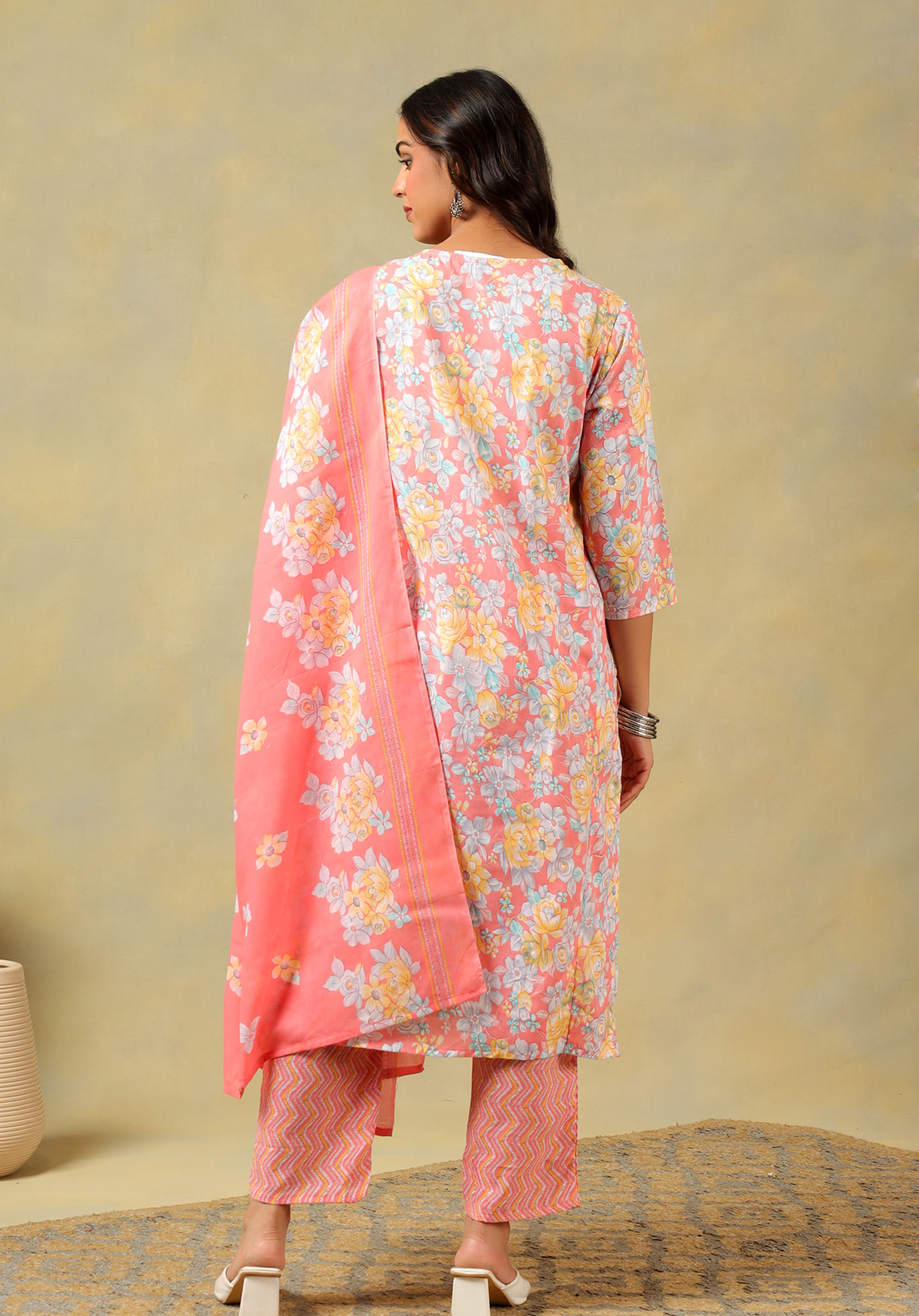 Kyra Peach Blossom Suit Set