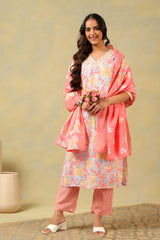 Kyra Peach Blossom Suit Set