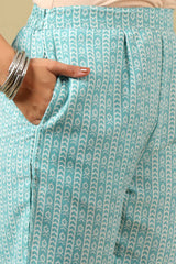 Diya Seafoam Leaf Suit Set