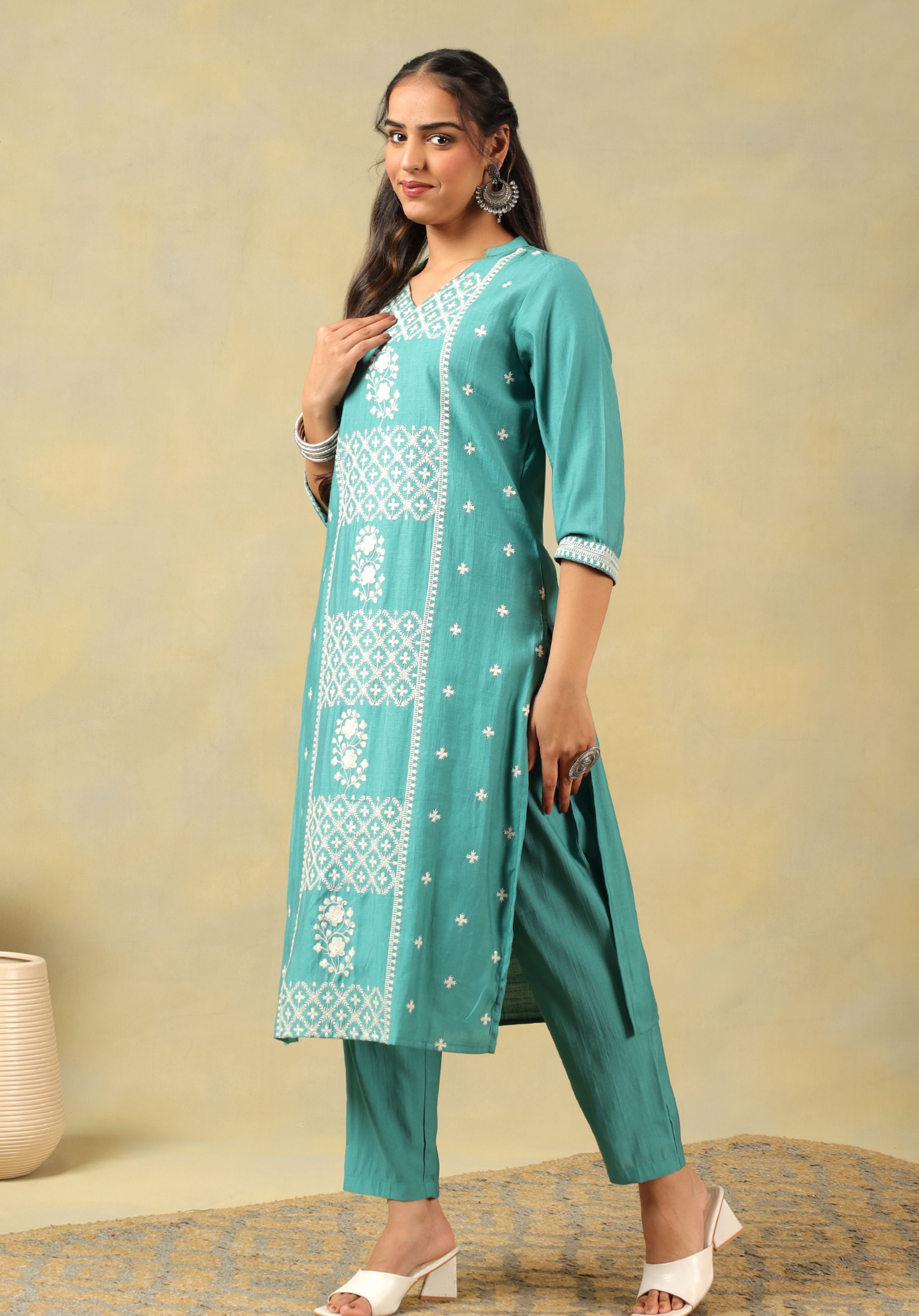 Kritika Teal Suit Set
