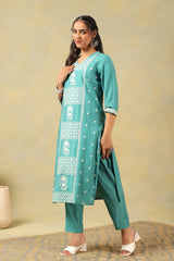 Kritika Teal Suit Set