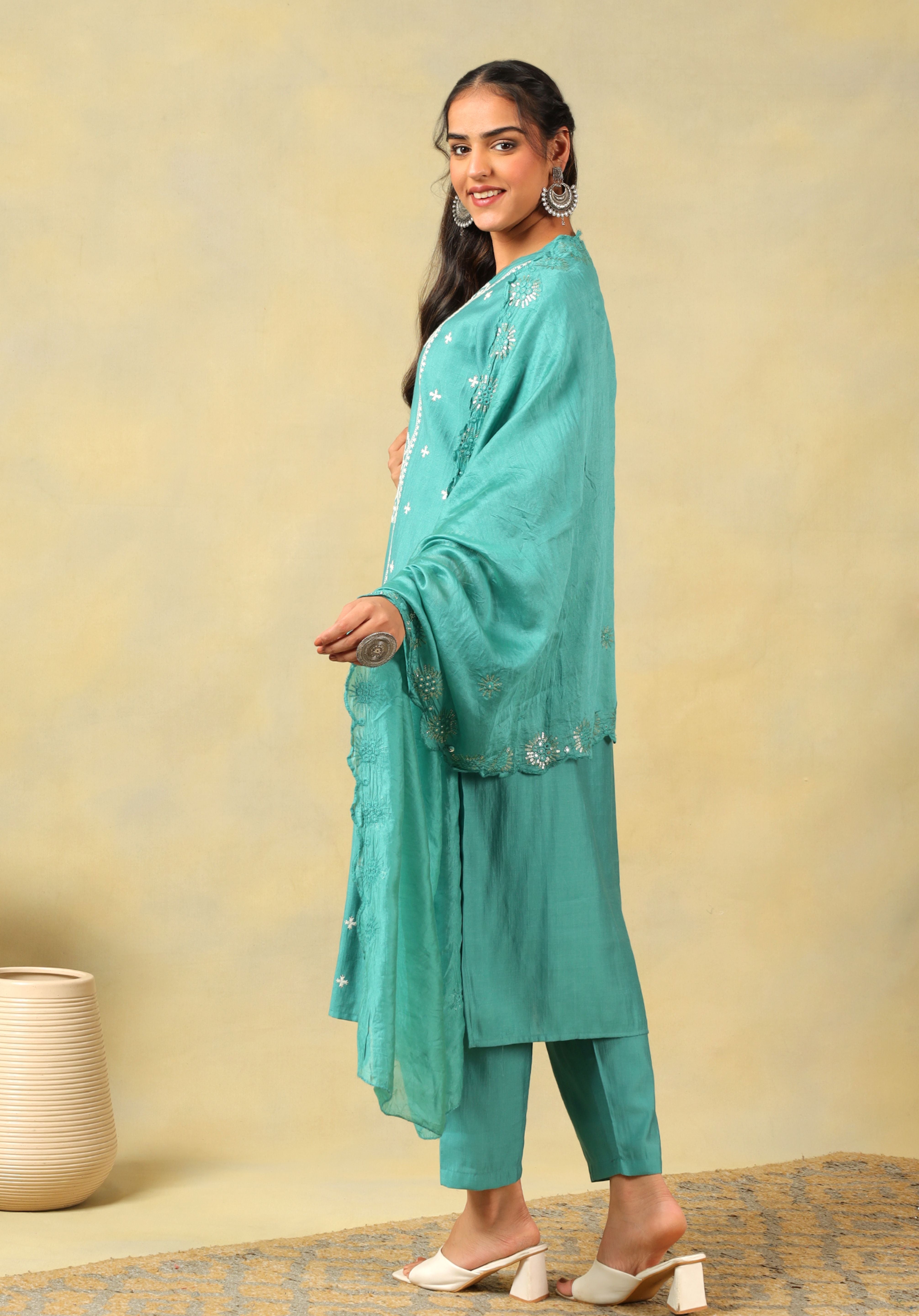 Kritika Teal Suit Set