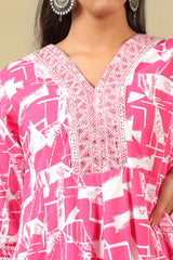 Ishani Radiant Abstract Print Anarkali Suit Set