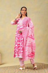 Ishani Radiant Abstract Print Anarkali Suit Set