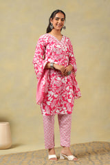 Meher Floral Block Print Kurta Set