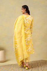 Rhea Yellow Leaf Suit Set
