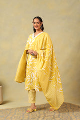 Rhea Yellow Leaf Suit Set