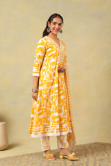 Jiya Radiant Abstract Anarkali Suit Set