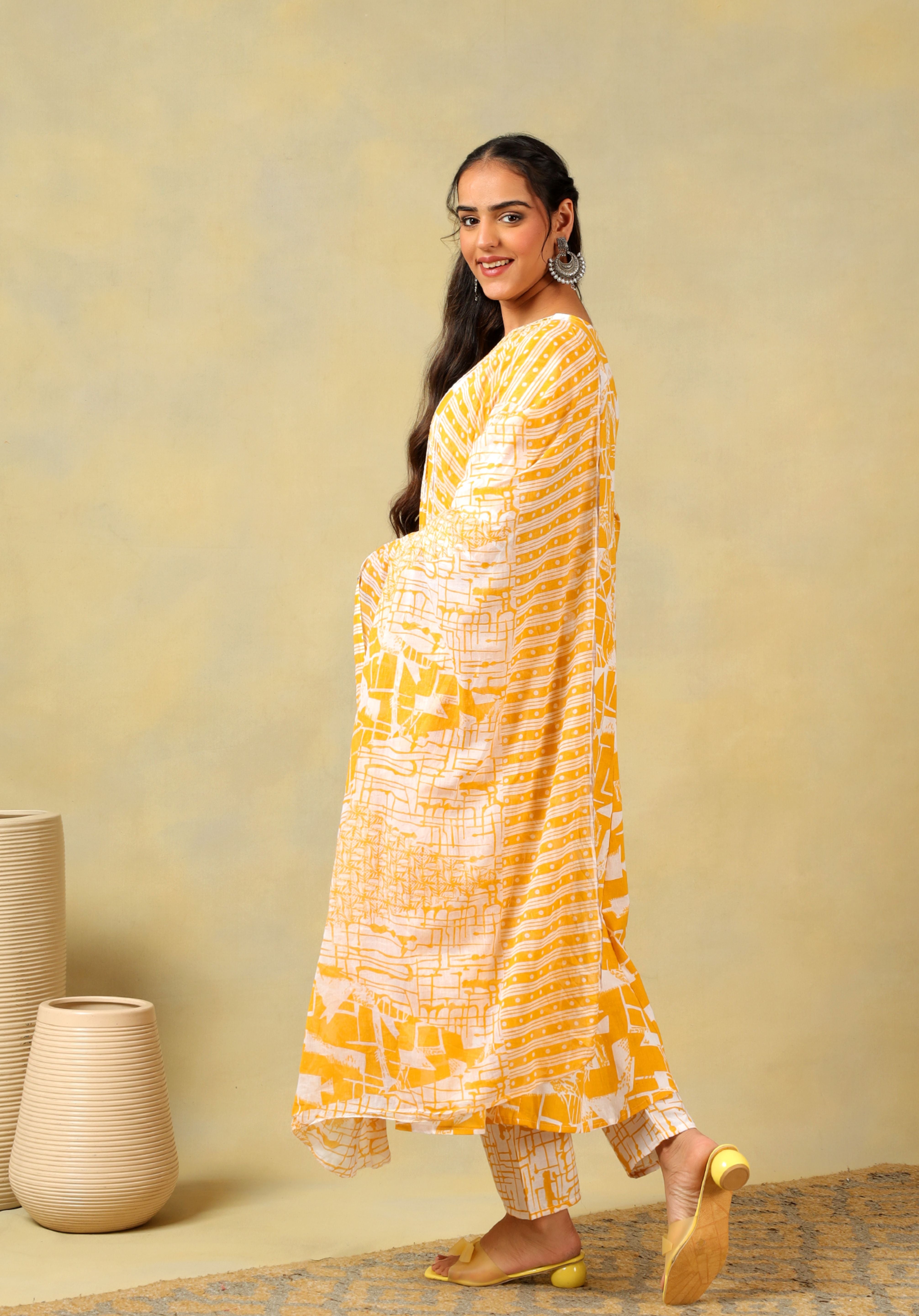 Jiya Radiant Abstract Anarkali Suit Set