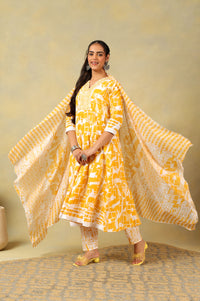 Jiya Radiant Abstract Anarkali Suit Set