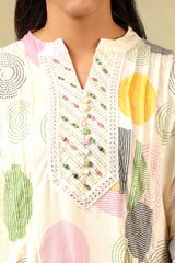 Tara Pastel Orb Print Suit Set