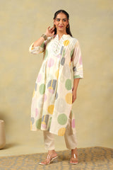 Tara Pastel Orb Print Suit Set