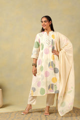 Tara Pastel Orb Print Suit Set