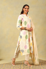 Tara Pastel Orb Print Suit Set