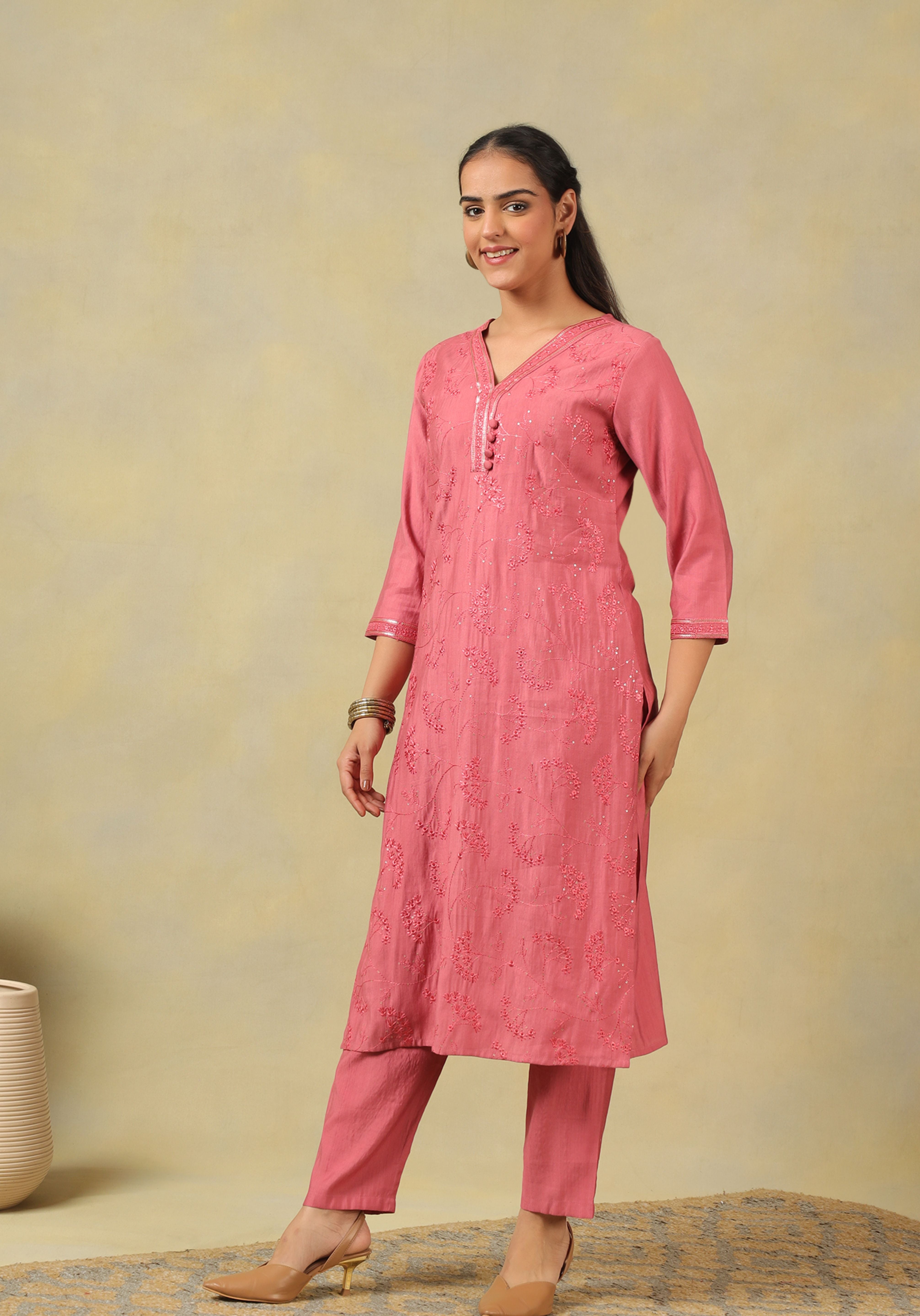 Keya Rose-Sequin Suit Set