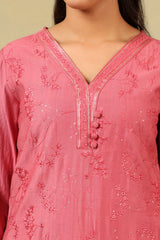 Keya Rose-Sequin Suit Set