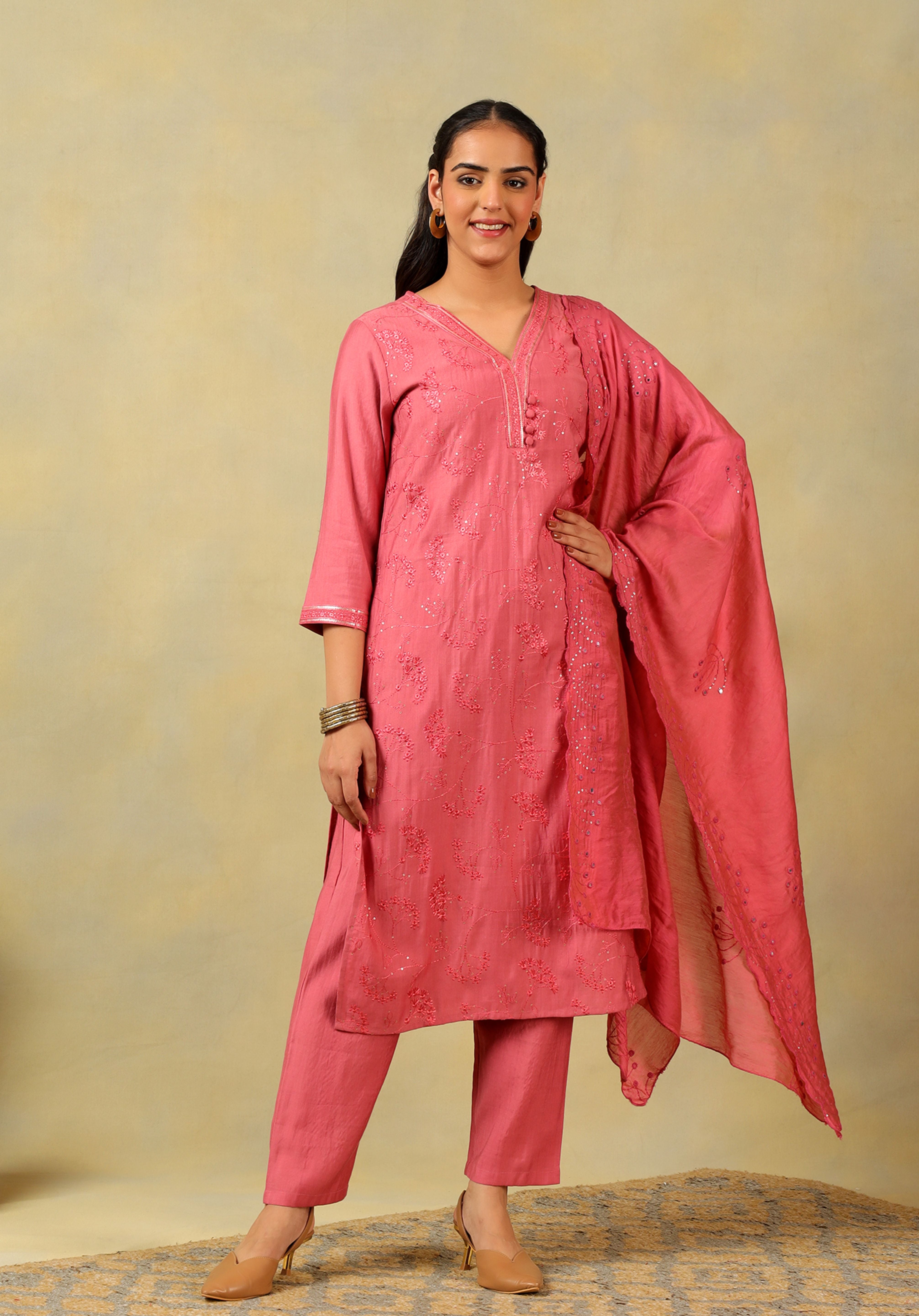 Keya Rose-Sequin Suit Set