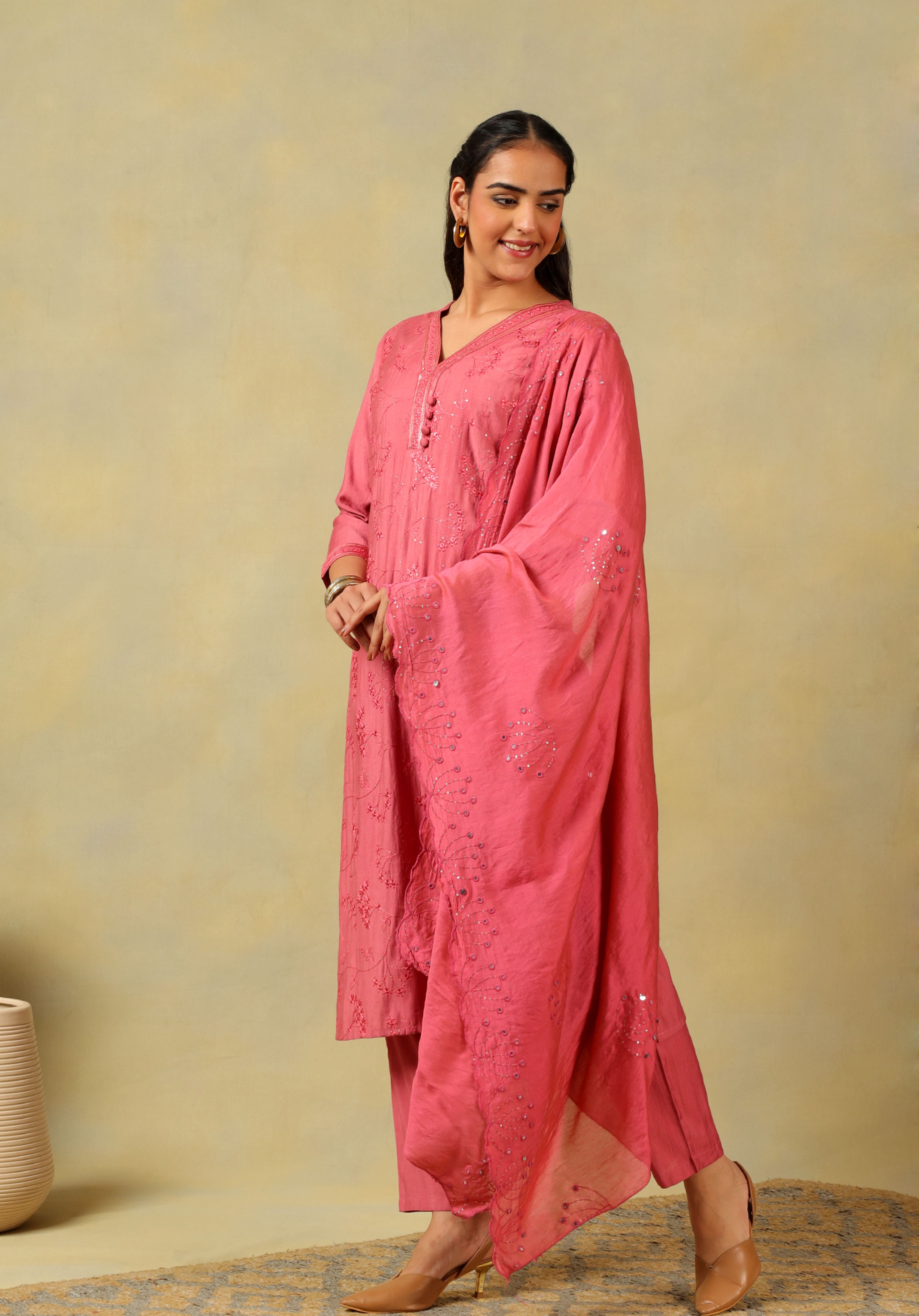 Keya Rose-Sequin Suit Set