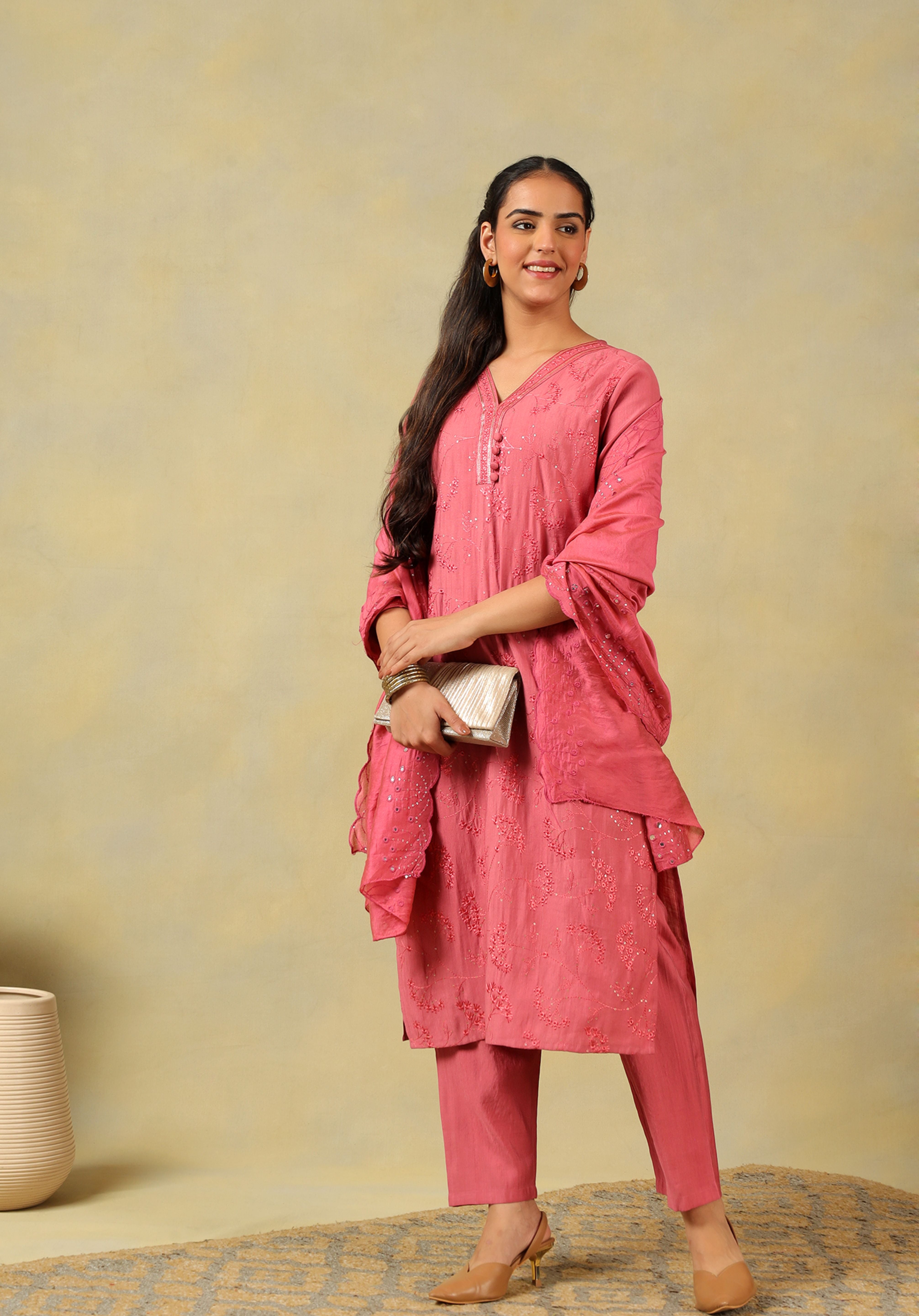 Keya Rose-Sequin Suit Set